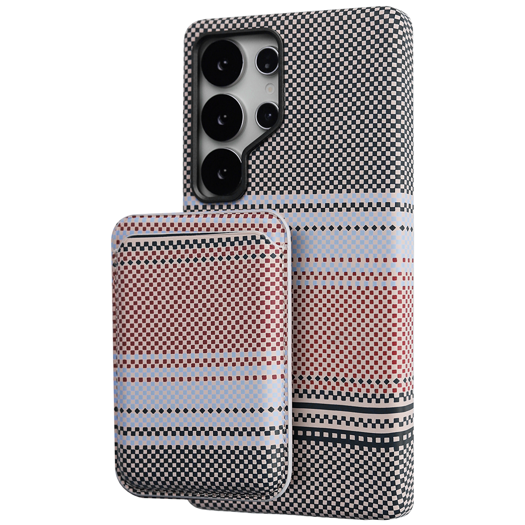 Carbon Fiber Card Holder Case for Samsung S24 ultra