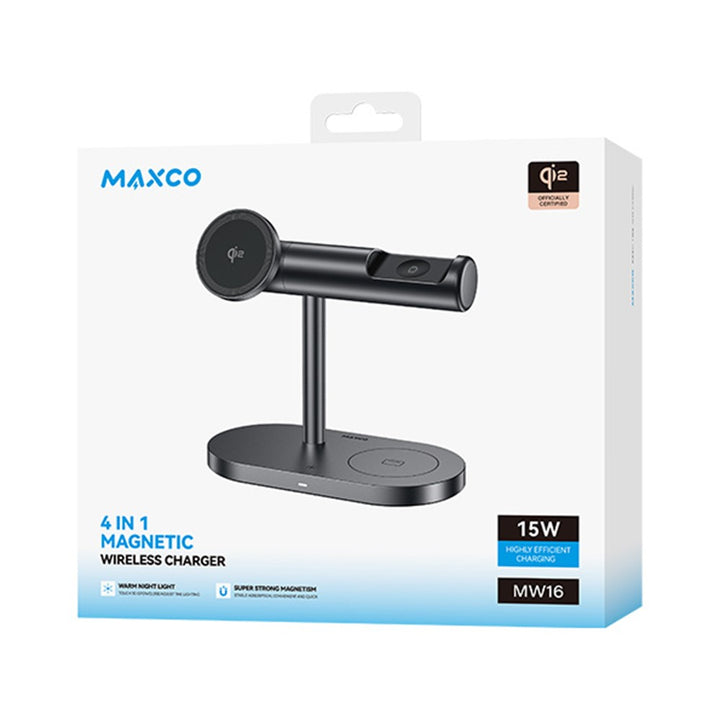 MAXCO 4-in-1 Magnetic Wireless Charging Station