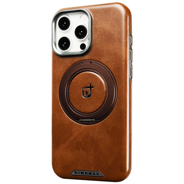Rimbmax Luxury MagSafe Leather Texture Case iPhone 15 Pro Max