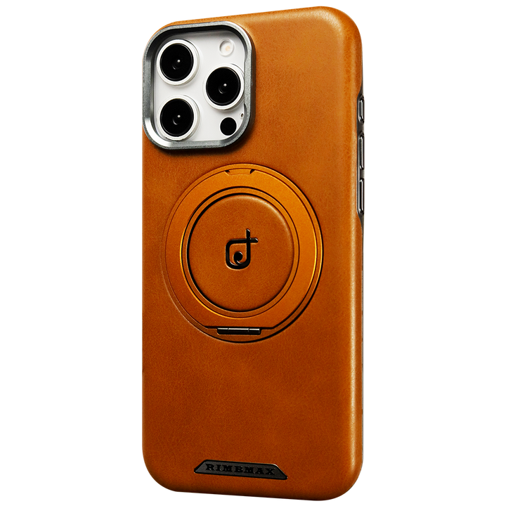 Rimbmax Luxury MagSafe Leather Texture Case iPhone 15 Pro Max
