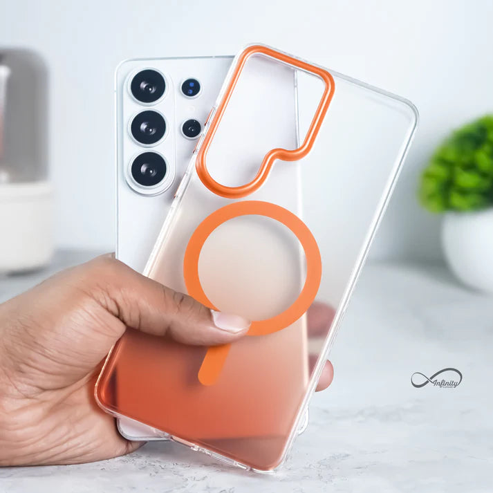 Mutural Clear Magnetic Camera Frame Case for Samsung S25 Ultra