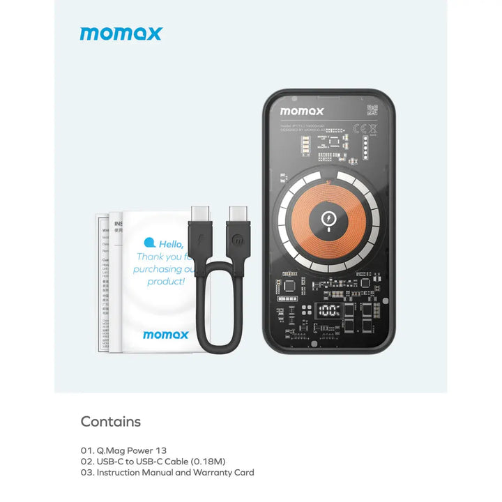Momax Q.Mag Magnetic Wireless Power Bank 10000mAh