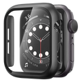 Matte Case with Tempered Glass Screen for Apple Watch - Black