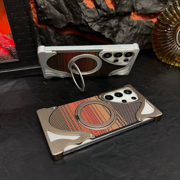 Premium Armor Magnetic Ring Phone Case for Samsung S25 Ultra