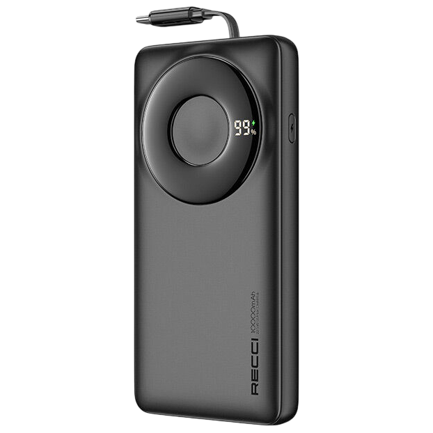 Recci Compact 10000mAh Power Bank with Fast Type-C Input & Output