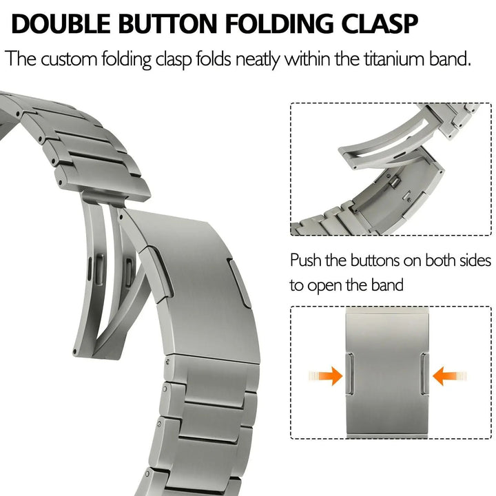 Recci Stainless Steel Link Bracelet Band for Apple Watch